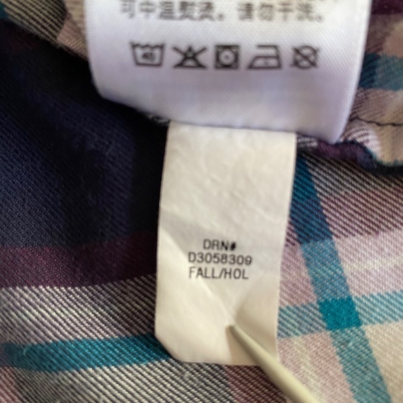 Eddie Bauer classic fit ladies button down plaid long sleeve shirt size S - Picture 9 of 10